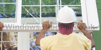 Double glazed windows black